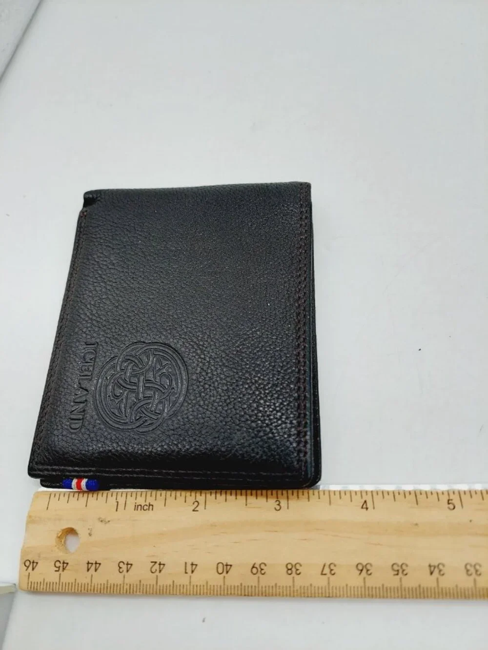 Vintage Iceland Wallet Bilfold Black Souvenir
